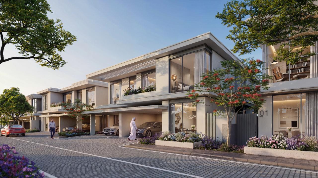 Azizi Florence Sharjah &mdash; a townhouse corner plot at sunset